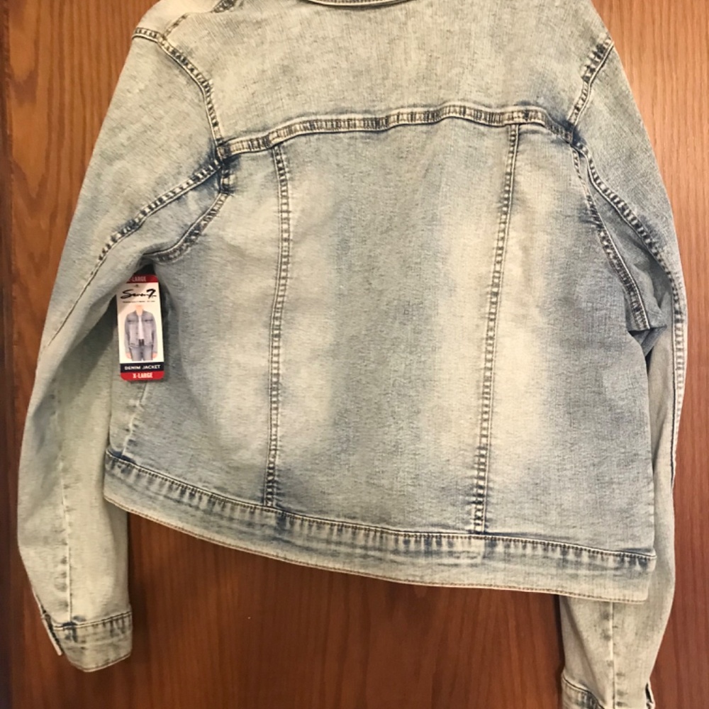 Seven Jean jacket woman’s coat ladies jacket Xl nwt biker wash - Picture 5 of 9